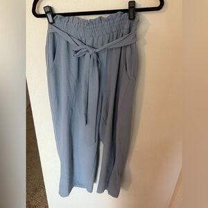 Light Blue Tie-Waist Pants